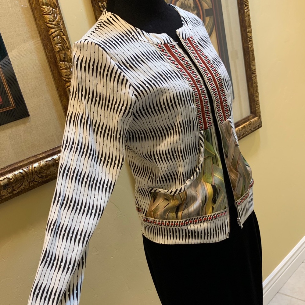 Blue Blanc Rouge black and white jacket size 40/M